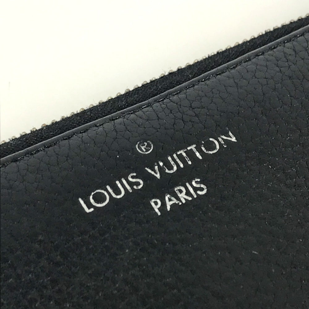 LOUIS VUITTON M60146 Portefeuille Comete Long Wallet with L-shaped zipper, Leather, Unisex, Black