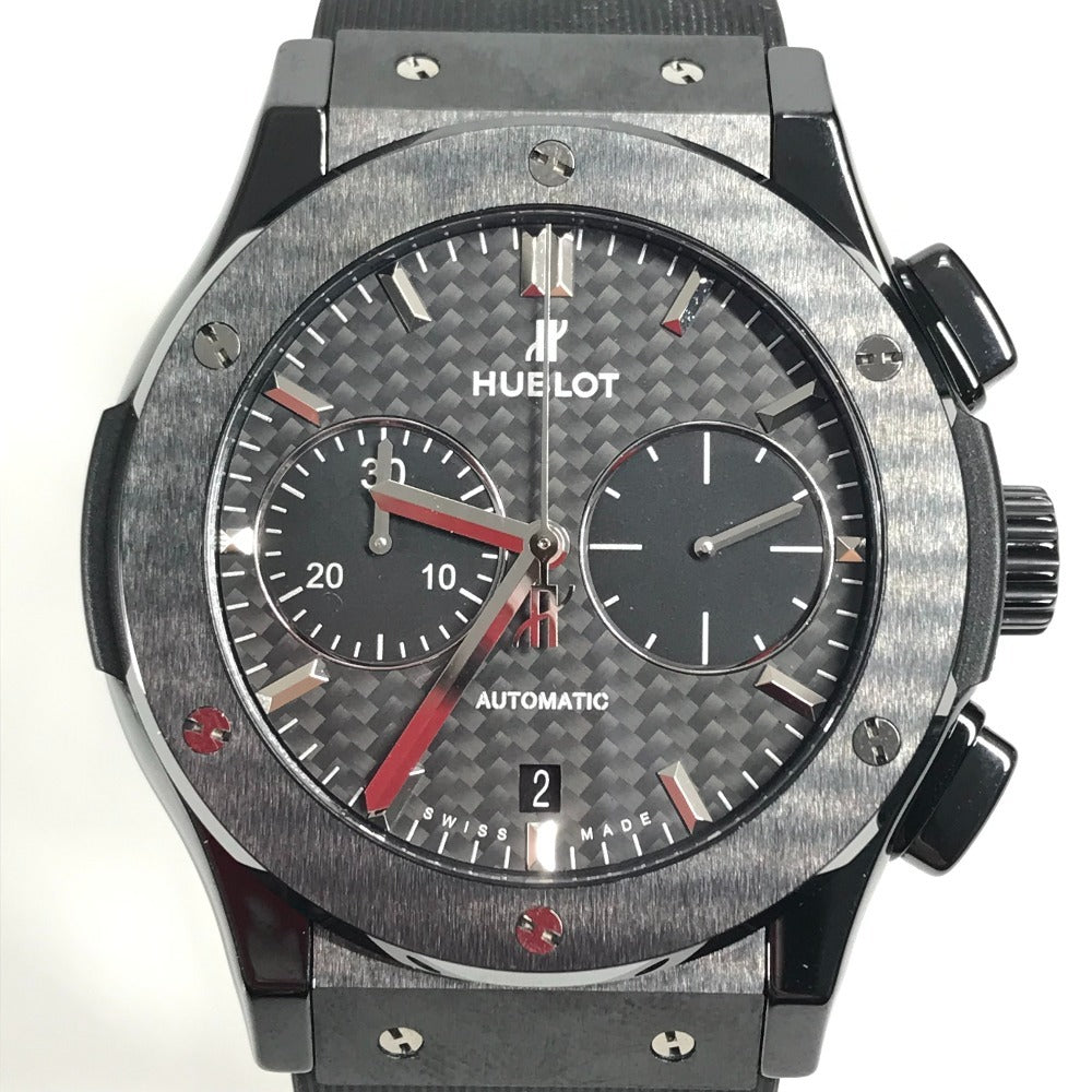 HUBLOT 521.CM.1771.RX 裏スケ クラシックフュージョン ブラックマジック クロノグラフ 自動巻き ウォッチ メンズ時計 腕時計 セラミック メンズ ブラック