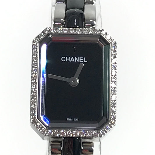 CHANEL H2163 ダイヤモンド ダイヤ ベゼルダイヤ プルミエール レディースウォッチ ウォッチ 腕時計 SS レディース ブラック