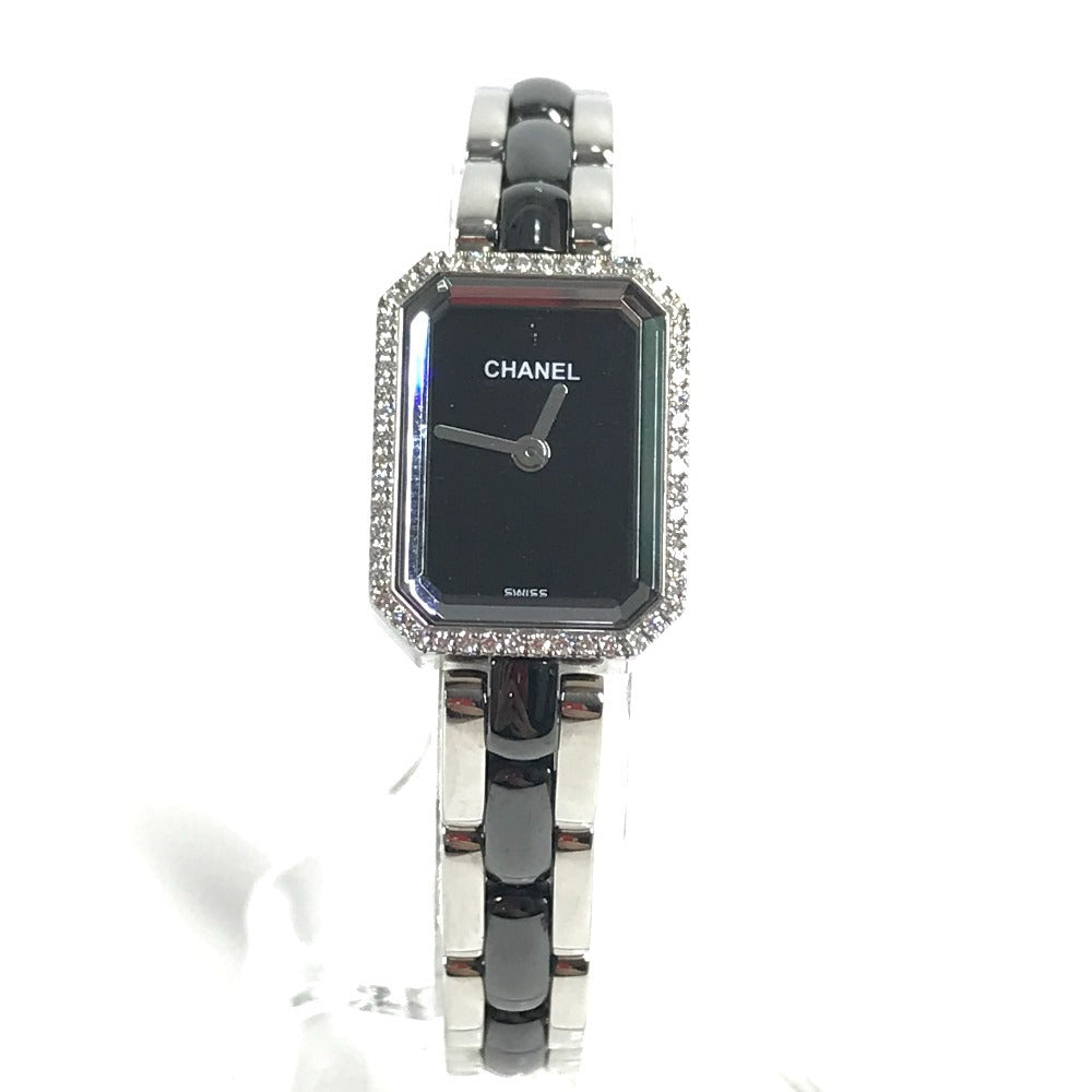 CHANEL H2163 Diamond Bezel Premiere Women's Watch, Stainless Steel, Black