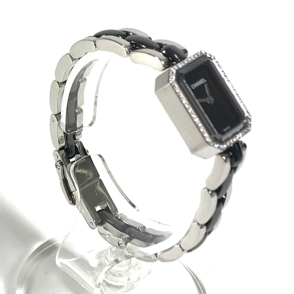 CHANEL H2163 Diamond Bezel Premiere Women's Watch, Stainless Steel, Black
