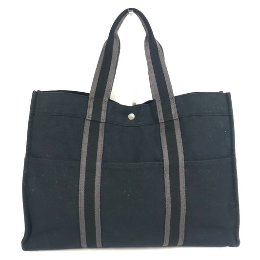HERMES フールトゥGM フールトゥ GM トートバッグ 肩掛 カバン ショルダーバッグ キャンバス ユニセックス ブラック