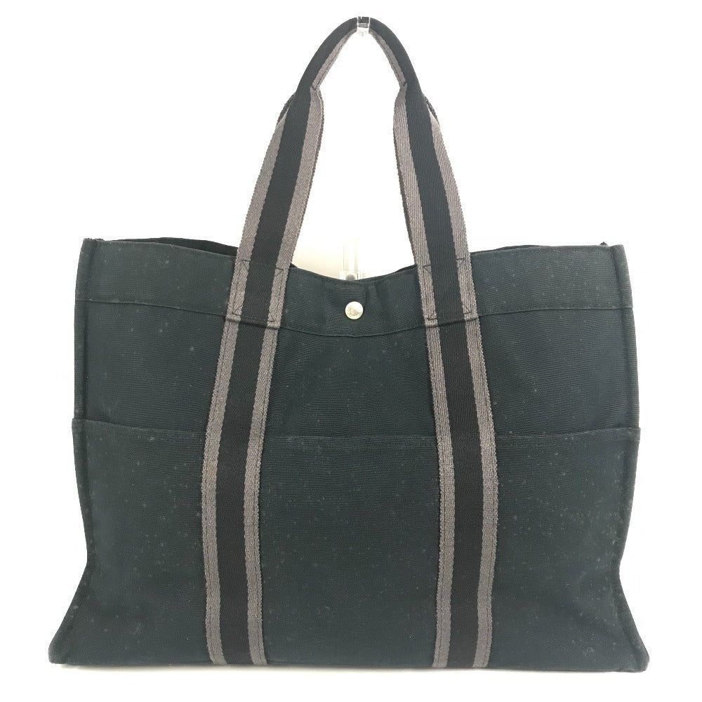 HERMES Foule GM Foule GM Tote Bag, Shoulder Bag, Canvas, Unisex, Black