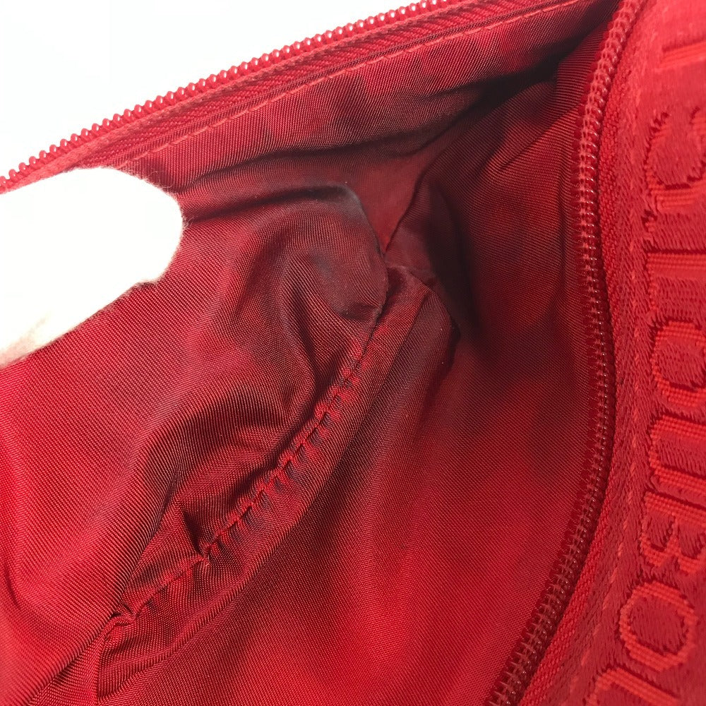 Christian Louboutin メッシュ スパイクスタッズ カバン ベルトバッグ ボディバッグ クロス ショルダーバッグ ボディバッグ ナイロン ユニセックス レッド