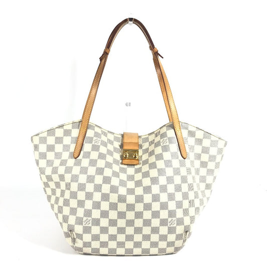 LOUIS VUITTON N41208 ダミエアズール サリナPM 肩掛け トートバッグ カバン ショルダーバッグ ダミエアズールキャンバス レディース ホワイト