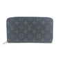 LOUIS VUITTON M82081 Monogram Eclipse Zippy Organizer NM Round Zipper Long Wallet in Monogram Eclipse Canvas, Unisex, Black