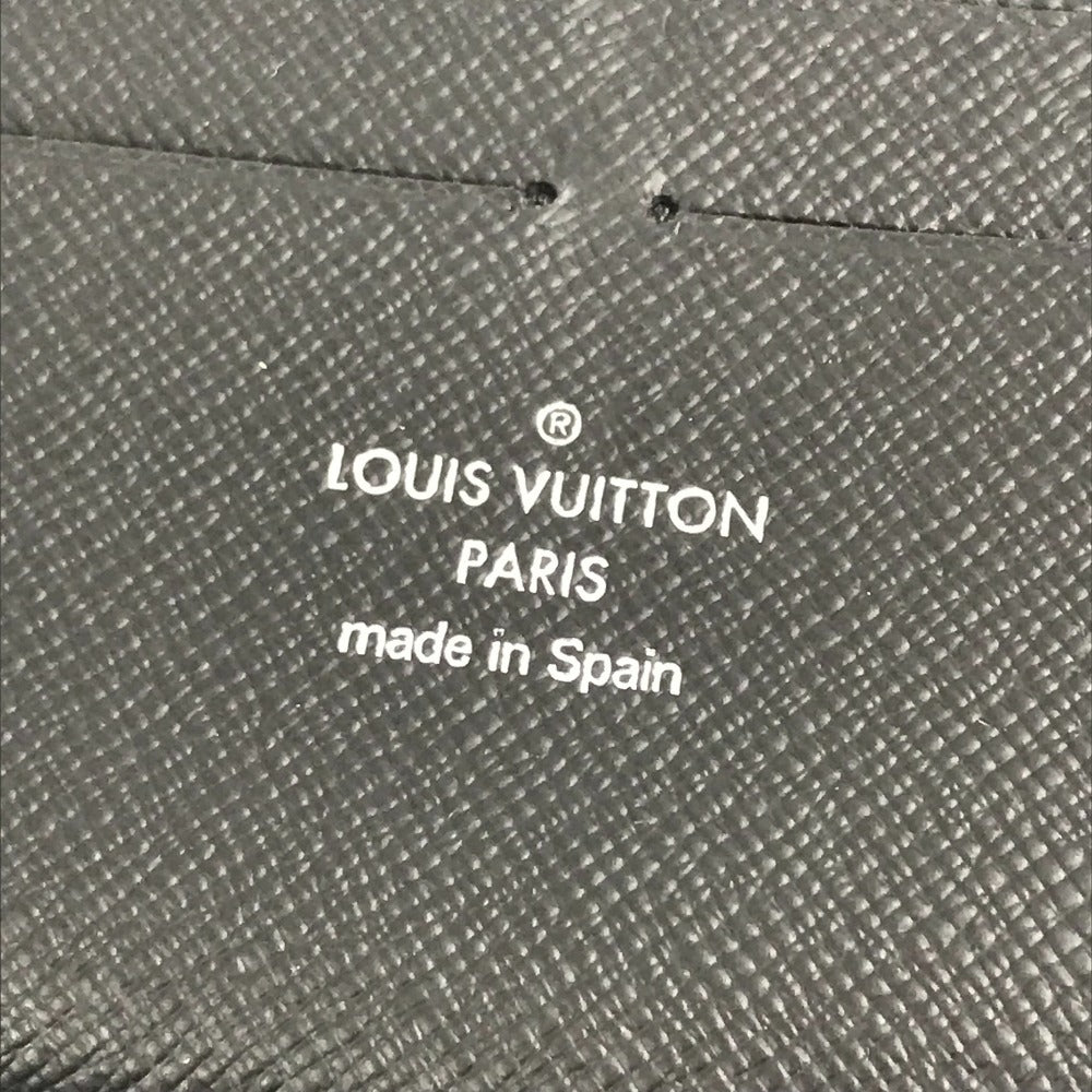 LOUIS VUITTON M82081 Monogram Eclipse Zippy Organizer NM Round Zipper Long Wallet in Monogram Eclipse Canvas, Unisex, Black