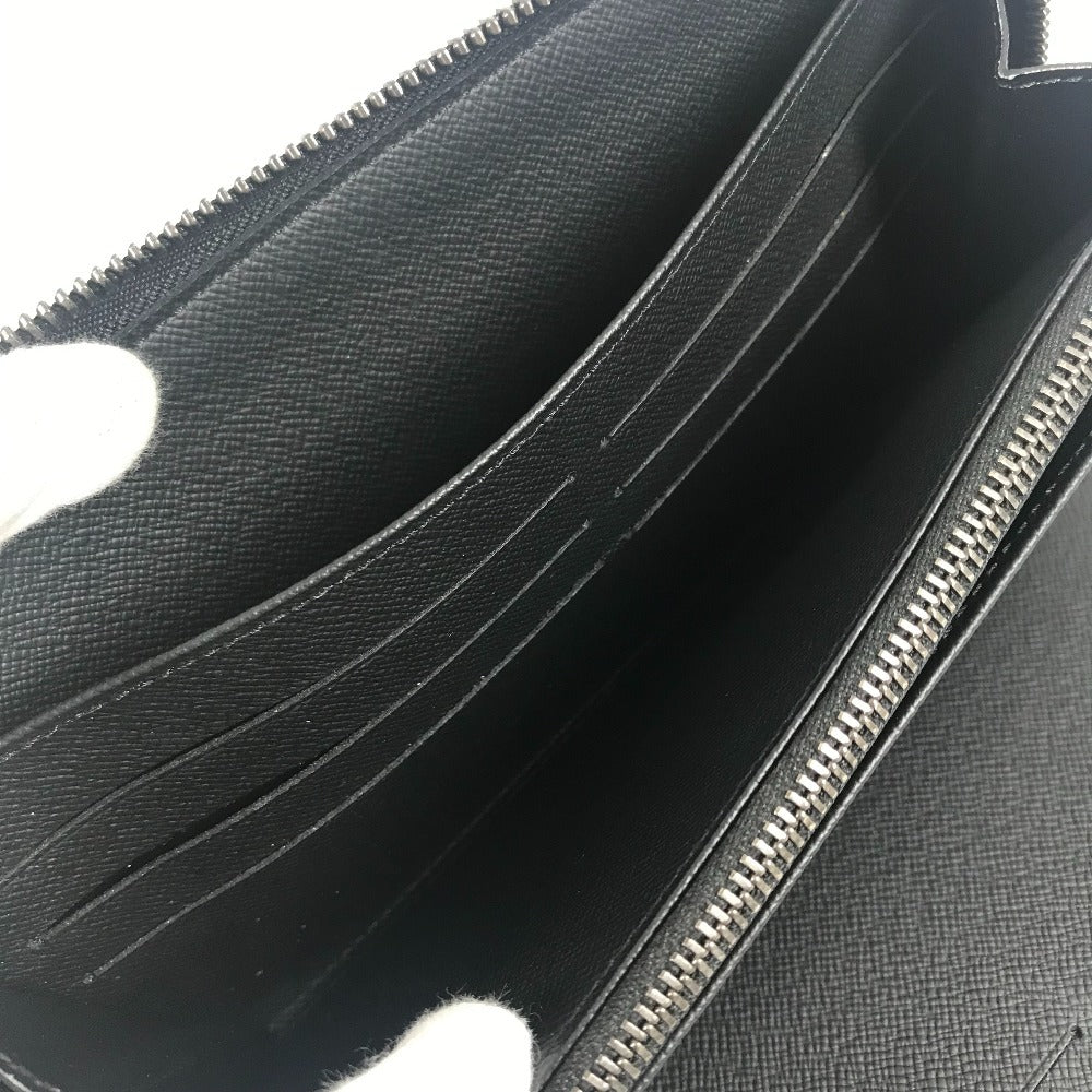 LOUIS VUITTON M82081 Monogram Eclipse Zippy Organizer NM Round Zipper Long Wallet in Monogram Eclipse Canvas, Unisex, Black