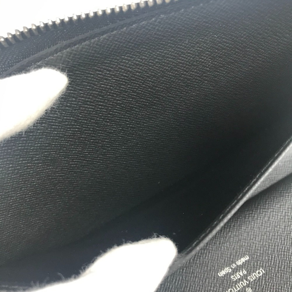 LOUIS VUITTON M82081 Monogram Eclipse Zippy Organizer NM Round Zipper Long Wallet in Monogram Eclipse Canvas, Unisex, Black