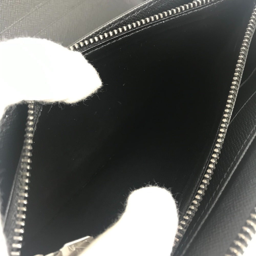 LOUIS VUITTON M82081 Monogram Eclipse Zippy Organizer NM Round Zipper Long Wallet in Monogram Eclipse Canvas, Unisex, Black