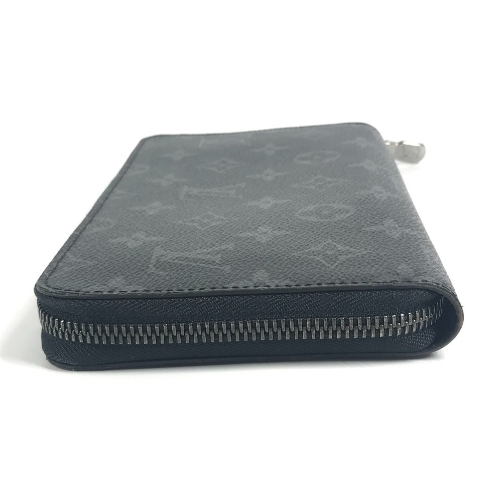 LOUIS VUITTON M82081 Monogram Eclipse Zippy Organizer NM Round Zipper Long Wallet in Monogram Eclipse Canvas, Unisex, Black