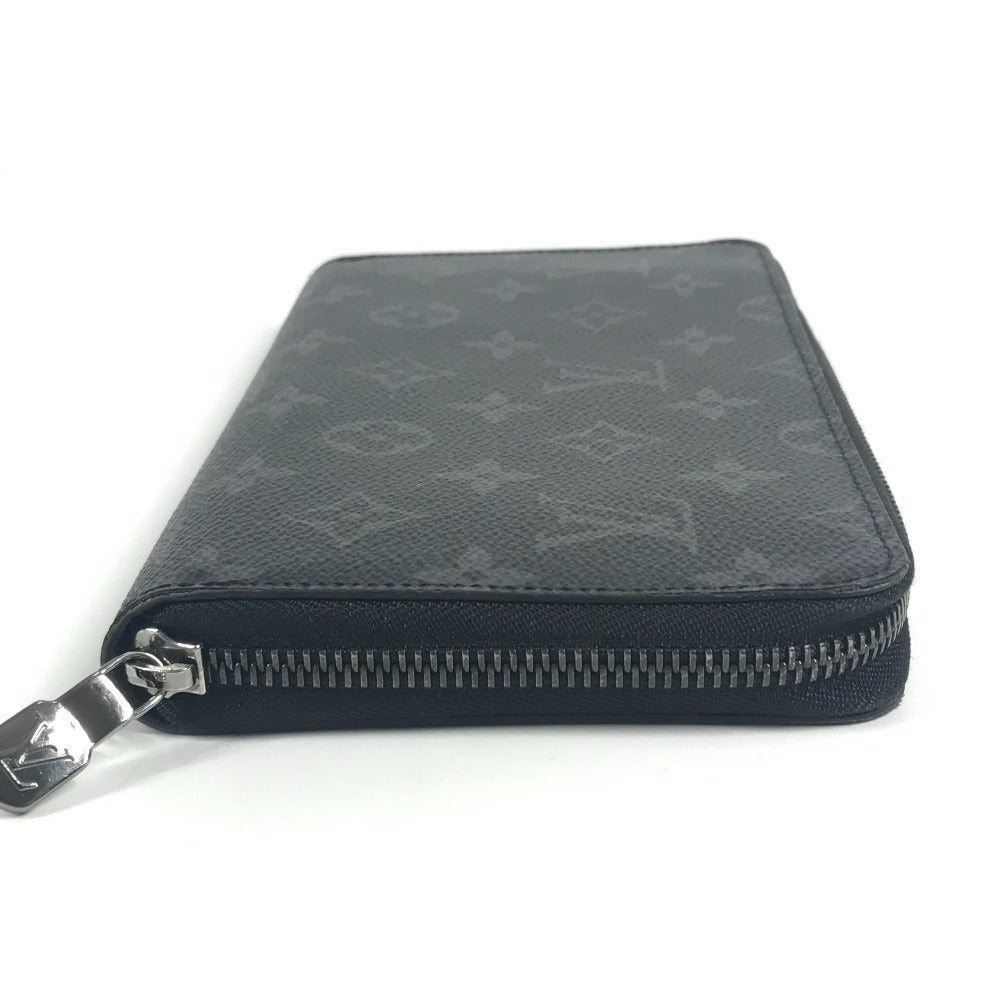 LOUIS VUITTON M82081 Monogram Eclipse Zippy Organizer NM Round Zipper Long Wallet in Monogram Eclipse Canvas, Unisex, Black