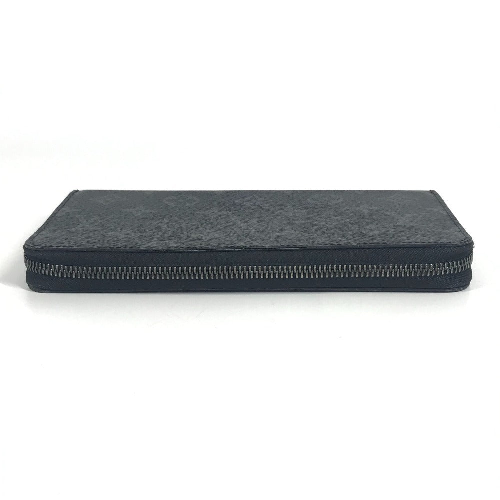 LOUIS VUITTON M82081 Monogram Eclipse Zippy Organizer NM Round Zipper Long Wallet in Monogram Eclipse Canvas, Unisex, Black