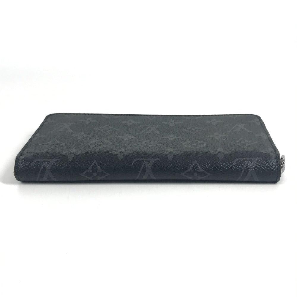 LOUIS VUITTON M82081 Monogram Eclipse Zippy Organizer NM Round Zipper Long Wallet in Monogram Eclipse Canvas, Unisex, Black