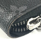 LOUIS VUITTON M82081 Monogram Eclipse Zippy Organizer NM Round Zipper Long Wallet in Monogram Eclipse Canvas, Unisex, Black
