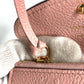 LOUIS VUITTON M81520 Monogram Empreinte Porte Monnaie Rosary Compact Wallet, Bi-fold Wallet, Monogram Empreinte Leather, Women's, Rose Poudre Pink