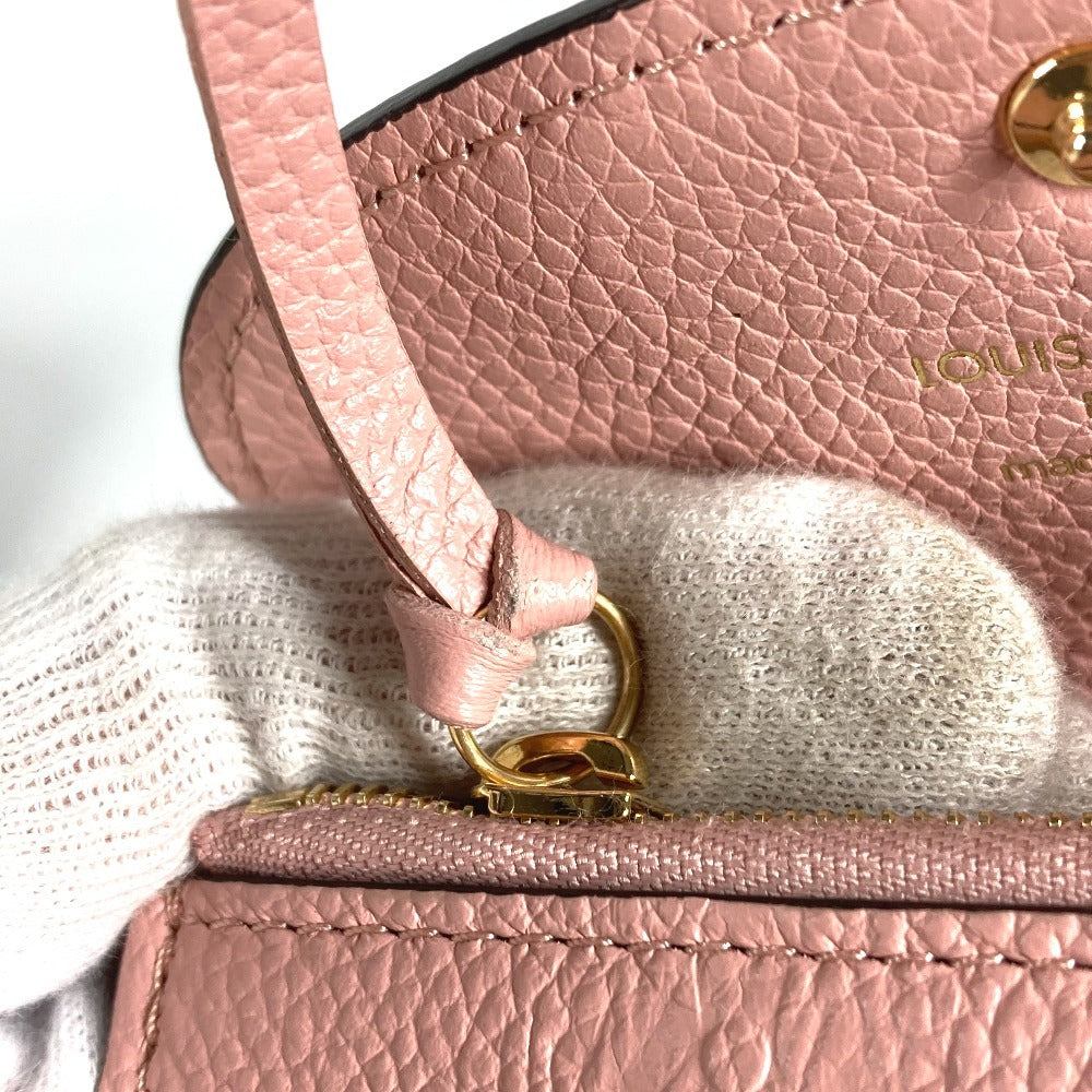 LOUIS VUITTON M81520 Monogram Empreinte Porte Monnaie Rosary Compact Wallet, Bi-fold Wallet, Monogram Empreinte Leather, Women's, Rose Poudre Pink