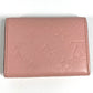 LOUIS VUITTON M81520 Monogram Empreinte Porte Monnaie Rosary Compact Wallet, Bi-fold Wallet, Monogram Empreinte Leather, Women's, Rose Poudre Pink