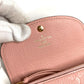 LOUIS VUITTON M81520 Monogram Empreinte Porte Monnaie Rosary Compact Wallet, Bi-fold Wallet, Monogram Empreinte Leather, Women's, Rose Poudre Pink