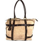 Salvatore Ferragamo fringed tassel fur tote bag, shoulder bag, shearling, beige