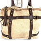 Salvatore Ferragamo fringed tassel fur tote bag, shoulder bag, shearling, beige