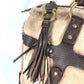 Salvatore Ferragamo fringed tassel fur tote bag, shoulder bag, shearling, beige