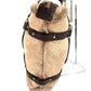 Salvatore Ferragamo fringed tassel fur tote bag, shoulder bag, shearling, beige