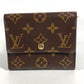 LOUIS VUITTON M60402 Monogram Portefeuille Anais Compact Wallet, Flap Trifold Wallet, Monogram Canvas, Women's, Brown