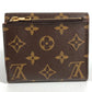 LOUIS VUITTON M60402 Monogram Portefeuille Anais Compact Wallet, Flap Trifold Wallet, Monogram Canvas, Women's, Brown