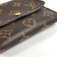 LOUIS VUITTON M60402 Monogram Portefeuille Anais Compact Wallet, Flap Trifold Wallet, Monogram Canvas, Women's, Brown