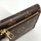 LOUIS VUITTON M60402 Monogram Portefeuille Anais Compact Wallet, Flap Trifold Wallet, Monogram Canvas, Women's, Brown