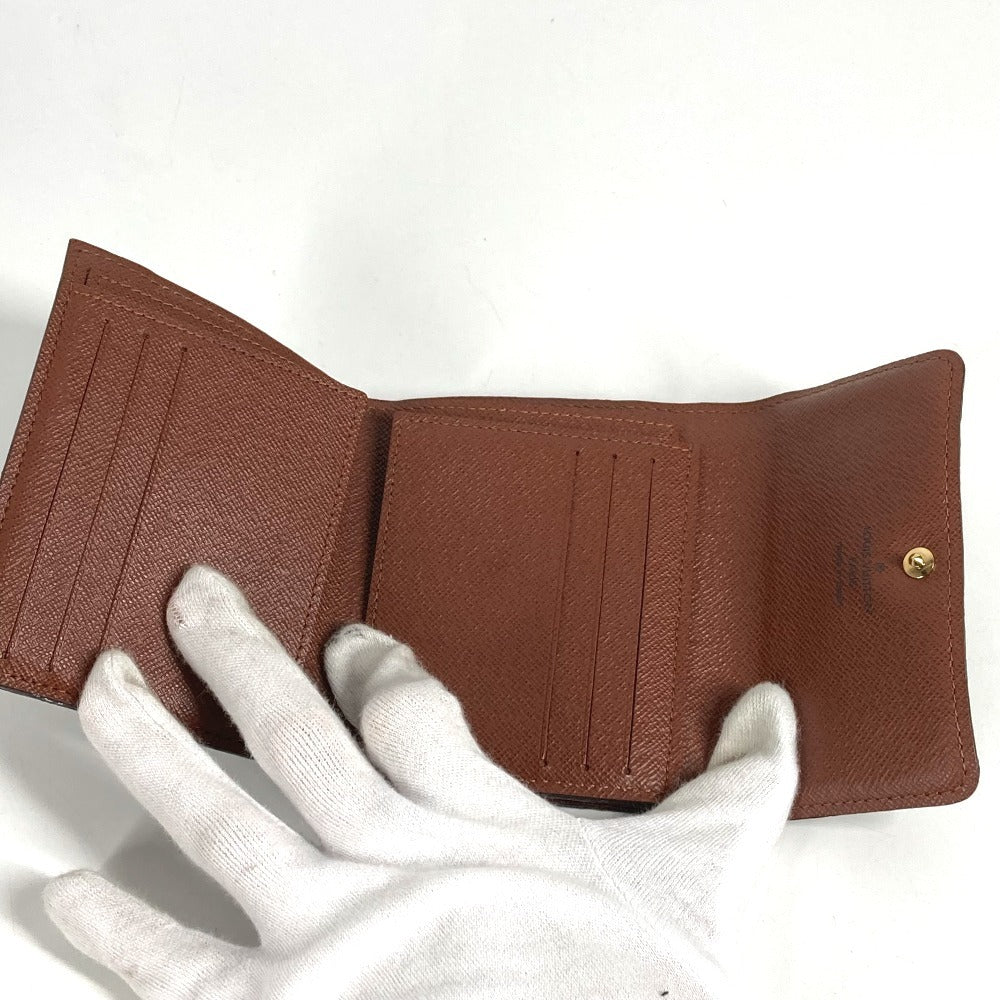 LOUIS VUITTON M60402 Monogram Portefeuille Anais Compact Wallet, Flap Trifold Wallet, Monogram Canvas, Women's, Brown