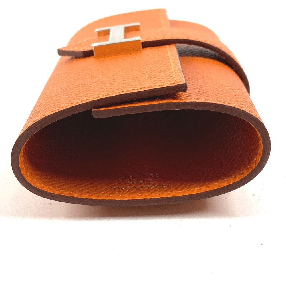 HERMES H Logo Bearn 4-Hook Key Case Epsom Unisex Orange