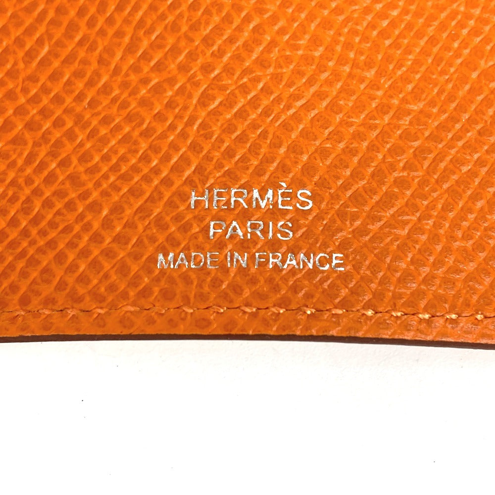 HERMES H Logo Bearn 4-Hook Key Case Epsom Unisex Orange