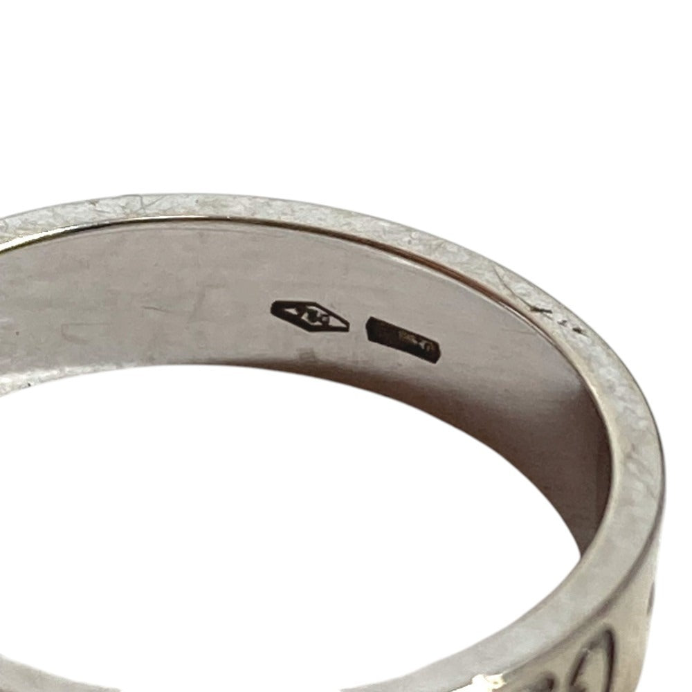 GUCCI K18 18K GG Logo Icon Ring Accessory Jewelry Ring WG750 Ladies Silver