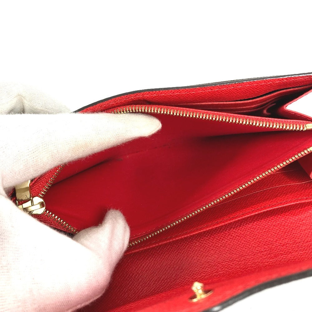LOUIS VUITTON M62236 Monogram Portefeuille Sarah Bifold Long Wallet Flap Long Wallet Monogram Canvas Unisex Coquelicot Brown