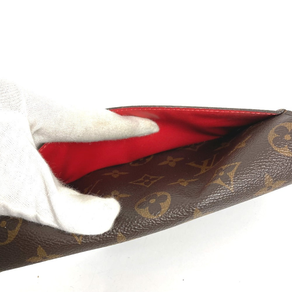 LOUIS VUITTON M62236 Monogram Portefeuille Sarah Bifold Long Wallet Flap Long Wallet Monogram Canvas Unisex Coquelicot Brown