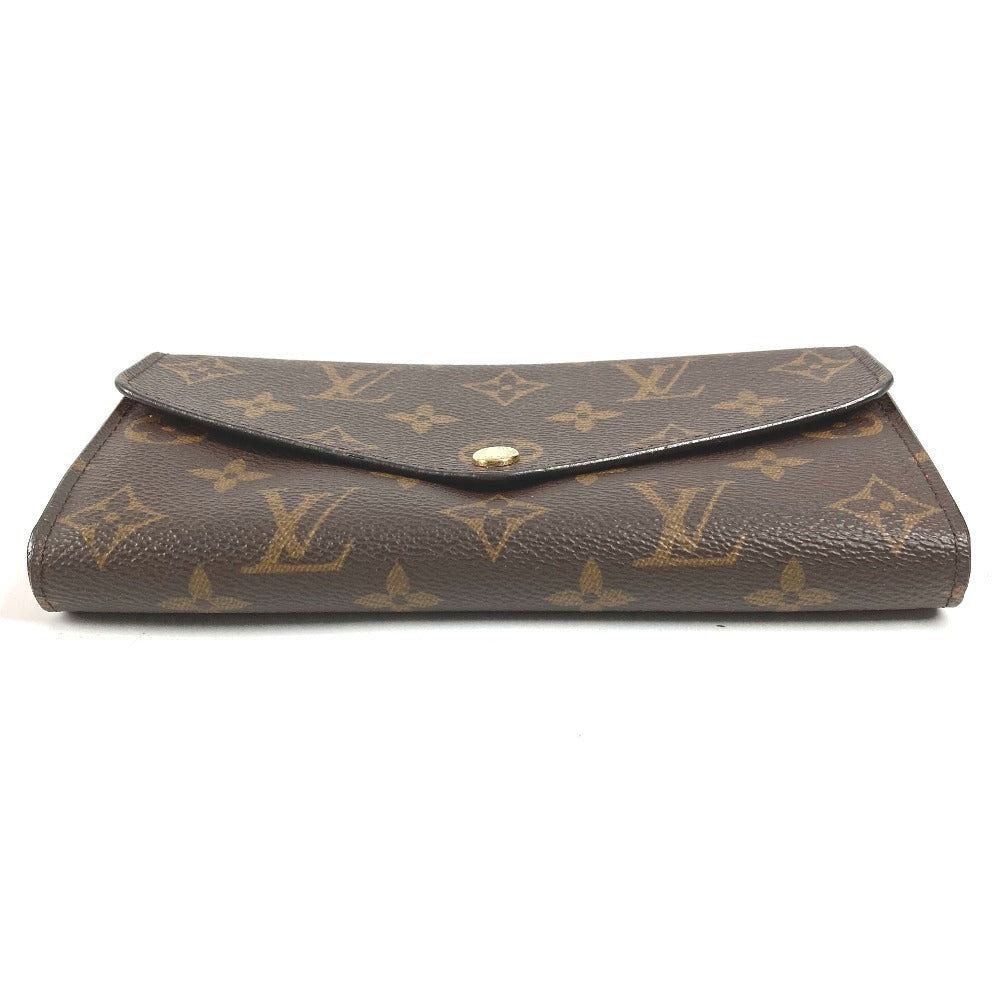 LOUIS VUITTON M62236 Monogram Portefeuille Sarah Bifold Long Wallet Flap Long Wallet Monogram Canvas Unisex Coquelicot Brown