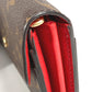 LOUIS VUITTON M62236 Monogram Portefeuille Sarah Bifold Long Wallet Flap Long Wallet Monogram Canvas Unisex Coquelicot Brown