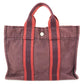 HERMES Fourre-Tout PM Fourre-Tout PM Bag Tote Bag Handbag Cotton Unisex Wine Red