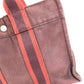 HERMES Fourre-Tout PM Fourre-Tout PM Bag Tote Bag Handbag Cotton Unisex Wine Red