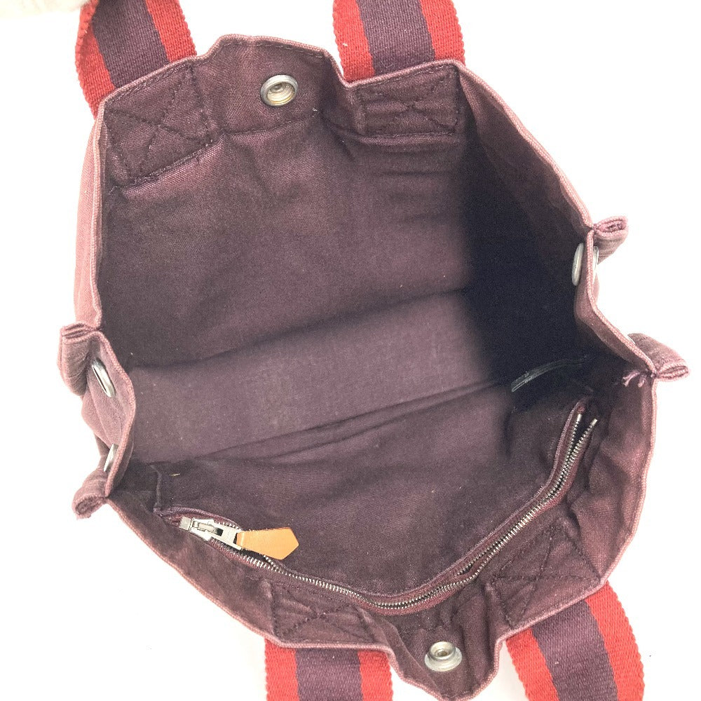 HERMES Fourre-Tout PM Fourre-Tout PM Bag Tote Bag Handbag Cotton Unisex Wine Red
