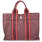 HERMES Fourre-Tout PM Fourre-Tout PM Bag Tote Bag Handbag Cotton Unisex Wine Red