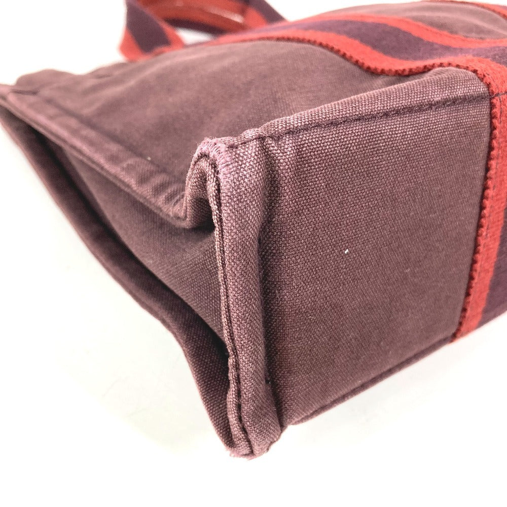 HERMES Fourre-Tout PM Fourre-Tout PM Bag Tote Bag Handbag Cotton Unisex Wine Red