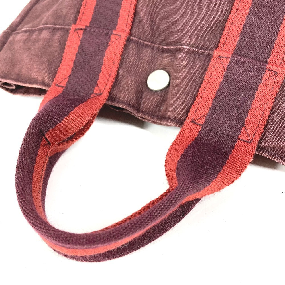 HERMES Fourre-Tout PM Fourre-Tout PM Bag Tote Bag Handbag Cotton Unisex Wine Red