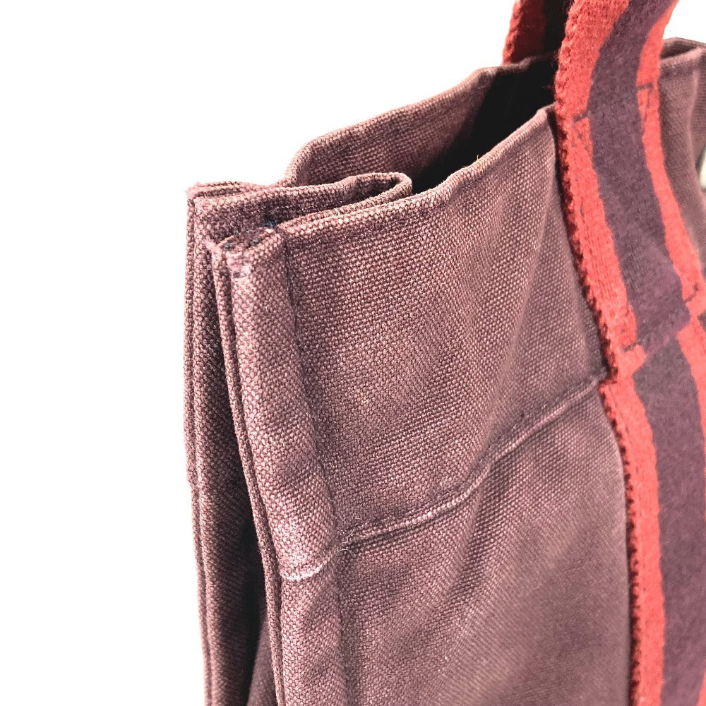 HERMES Fourre-Tout PM Fourre-Tout PM Bag Tote Bag Handbag Cotton Unisex Wine Red