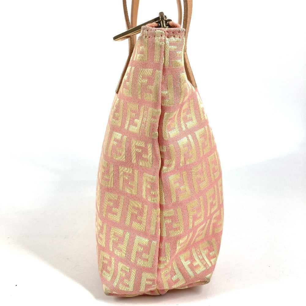 FENDI 8BH021 Zucchino Logo Bag Shoulder Tote Bag Handbag Shoulder Bag Leather/Canvas Women's Pink