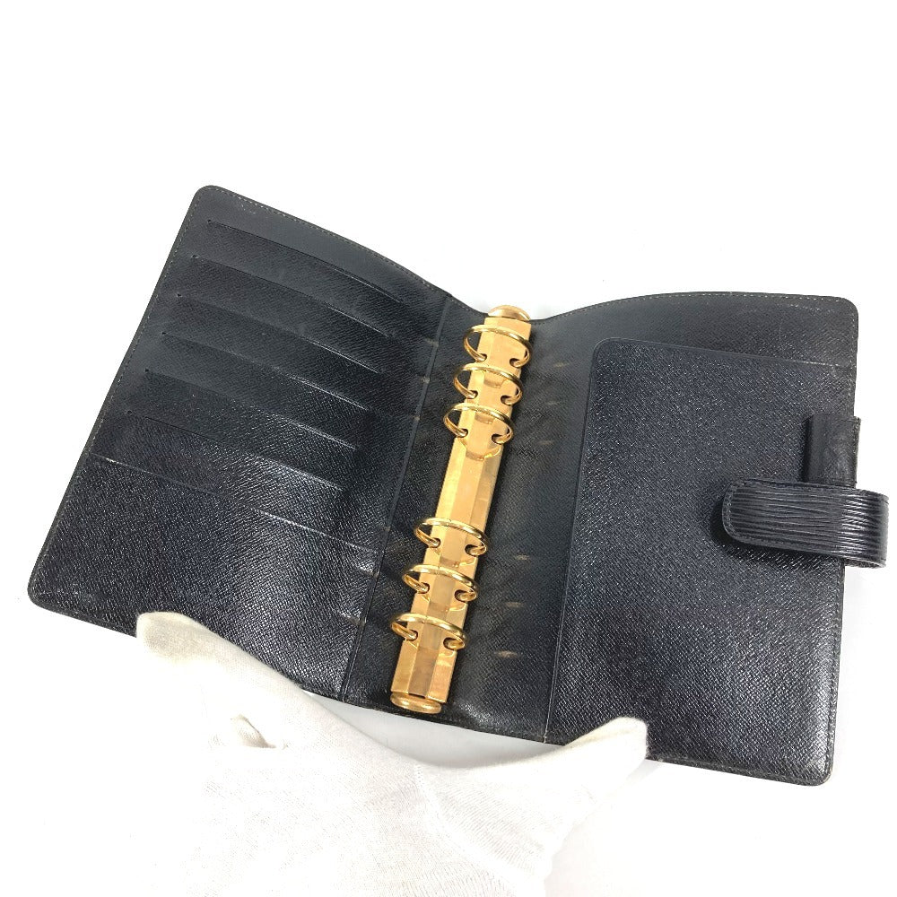 LOUIS VUITTON R20202 エピ アジェンダMM アジェンダ MM システム手帳 ケース ステーショナリー 手帳カバー エピレザー ユニセックス ブラック