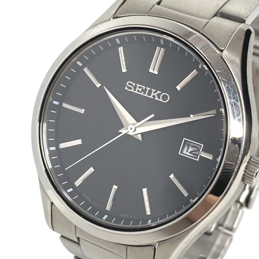 SEIKO V157-0DR0 Logo S Series SBPX147 Watch Men's Watch Timepiece SS Men's Silver