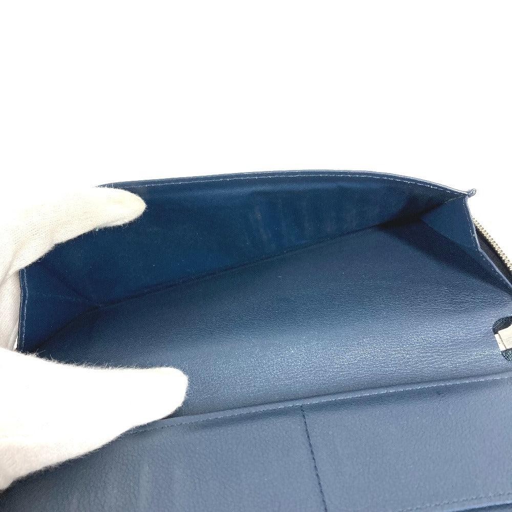 LOUIS VUITTON M58823 Zippy Wallet Vertical Round Zipper Long Wallet Taurillon Leather Unisex Navy